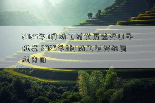 2025年3月动工看黄历选好日子推荐 2025年3月动工最好的黄道吉日