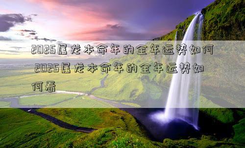 2025属龙本命年的全年运势如何 2025属龙本命年的全年运势如何看