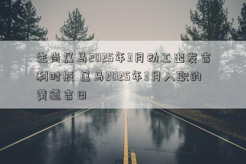 生肖属马2025年3月动工出发吉利时辰 属马2025年3月入职的黄道吉日