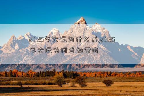 2025年大运为什么属,2025年大运为何当如雷击