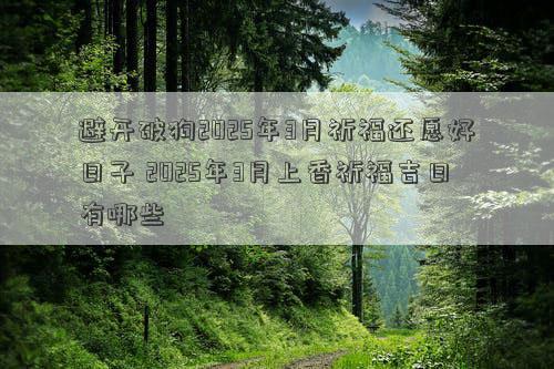 避开破狗2025年3月祈福还愿好日子 2025年3月上香祈福吉日有哪些