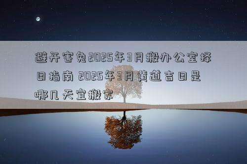 避开害兔2025年3月搬办公室择日指南 2025年3月黄道吉日是哪几天宜搬家