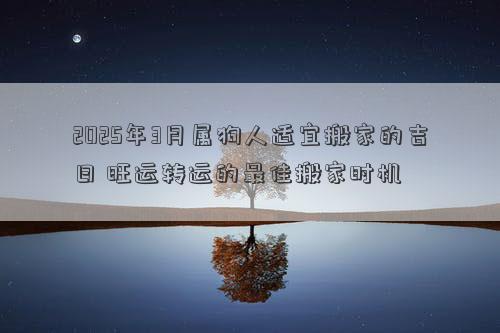 2025年3月属狗人适宜搬家的吉日 旺运转运的最佳搬家时机