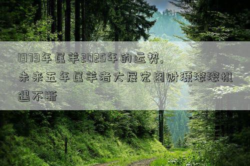 1979年属羊2025年的运势,未来五年属羊者大展宏图财源滚滚机遇不断