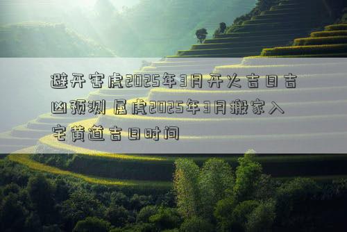 避开害虎2025年3月开火吉日吉凶预测 属虎2025年3月搬家入宅黄道吉日时间