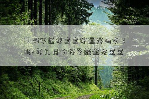 2025年属龙宝宝命运好吗女 2025年几月份怀孕能生龙宝宝