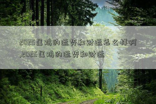 2025属鸡的运势和财运怎么样啊,2025属鸡的运势和财运