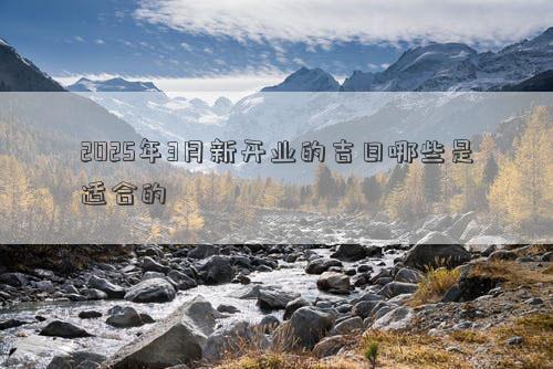 2025年3月新开业的吉日哪些是适合的