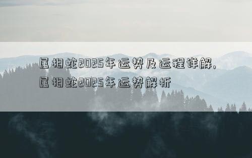 属相蛇2025年运势及运程详解,属相蛇2025年运势解析