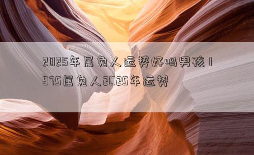 2025年属兔人运势好吗男孩 1975属兔人2025年运势