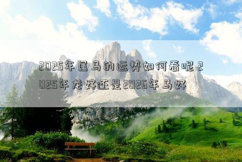 2025年属马的运势如何看呢 2025年龙好还是2026年马好