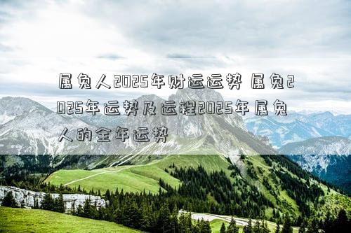 属兔人2025年财运运势 属兔2025年运势及运程2025年属兔人的全年运势