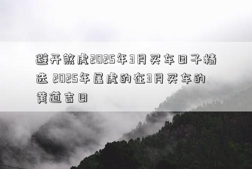 避开煞虎2025年3月买车日子精选 2025年属虎的在3月买车的黄道吉日