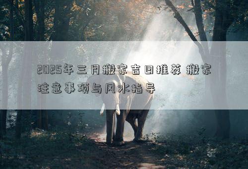 2025年三月搬家吉日推荐 搬家注意事项与风水指导