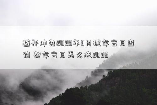 避开冲兔2025年3月提车吉日查询 祭车吉日怎么选2025