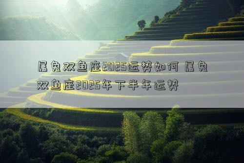 属兔双鱼座2025运势如何 属兔双鱼座2025年下半年运势