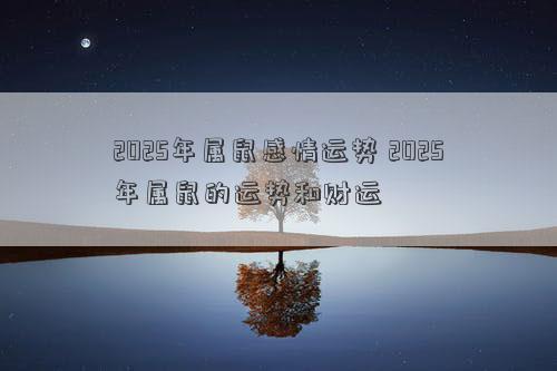 2025年属鼠感情运势 2025年属鼠的运势和财运