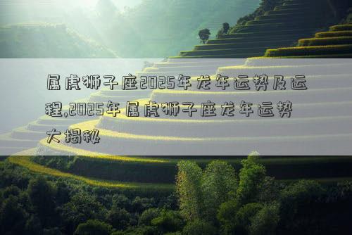 属虎狮子座2025年龙年运势及运程,2025年属虎狮子座龙年运势大揭秘