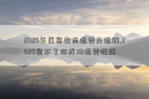 2025年属鼠生肖运势及运程,2025鼠不了你成功运势旺盛