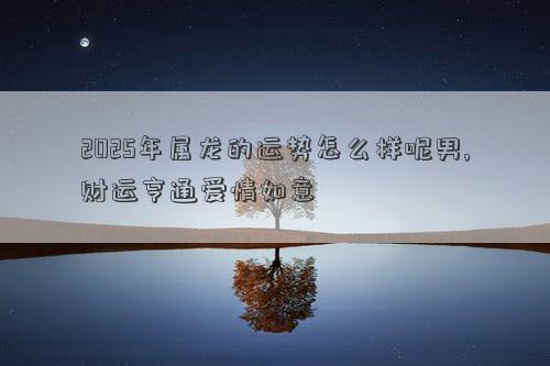 2025年属龙的运势怎么样呢男,财运亨通爱情如意