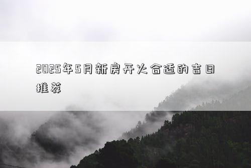 2025年5月新房开火合适的吉日推荐