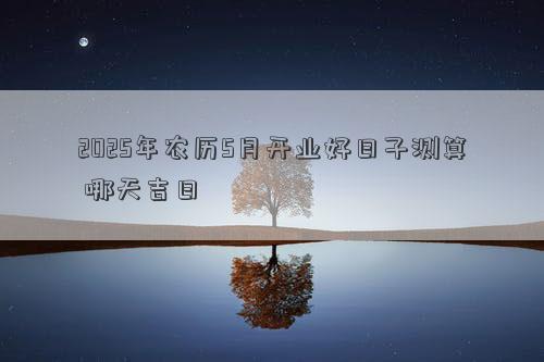 2025年农历5月开业好日子测算 哪天吉日