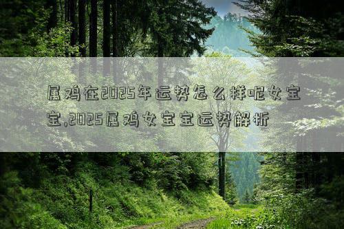 属鸡在2025年运势怎么样呢女宝宝,2025属鸡女宝宝运势解析