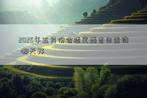 2025年五月份合适定婚吉日查询 哪天好