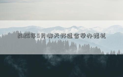 2025年5月哪天好适合举办婚礼