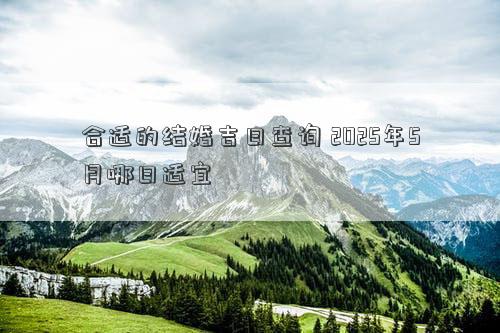 合适的结婚吉日查询 2025年5月哪日适宜