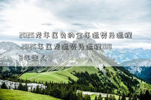 2025龙年属兔的全年运势及运程 2025年属龙运势及运程1988年生人